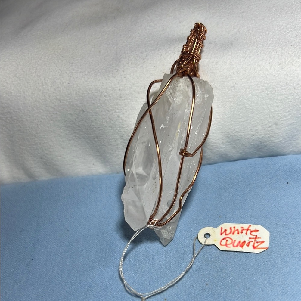 SOLD. White Quartz Crystal Pendant